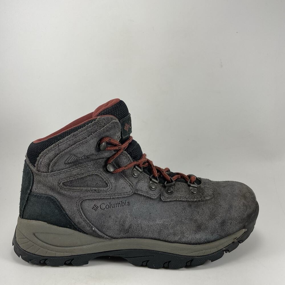 Columbia Yoncalla Mid Suede Waterproof Hiking Boots Mens Size 8 Black/Shark